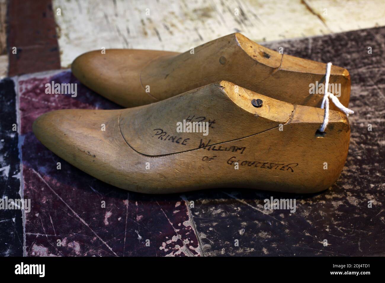 Great Britain / England /John Lobb/ Who's Who of the shoe last / The shoe Last of Prince William of Gloucester. Stock Photo
