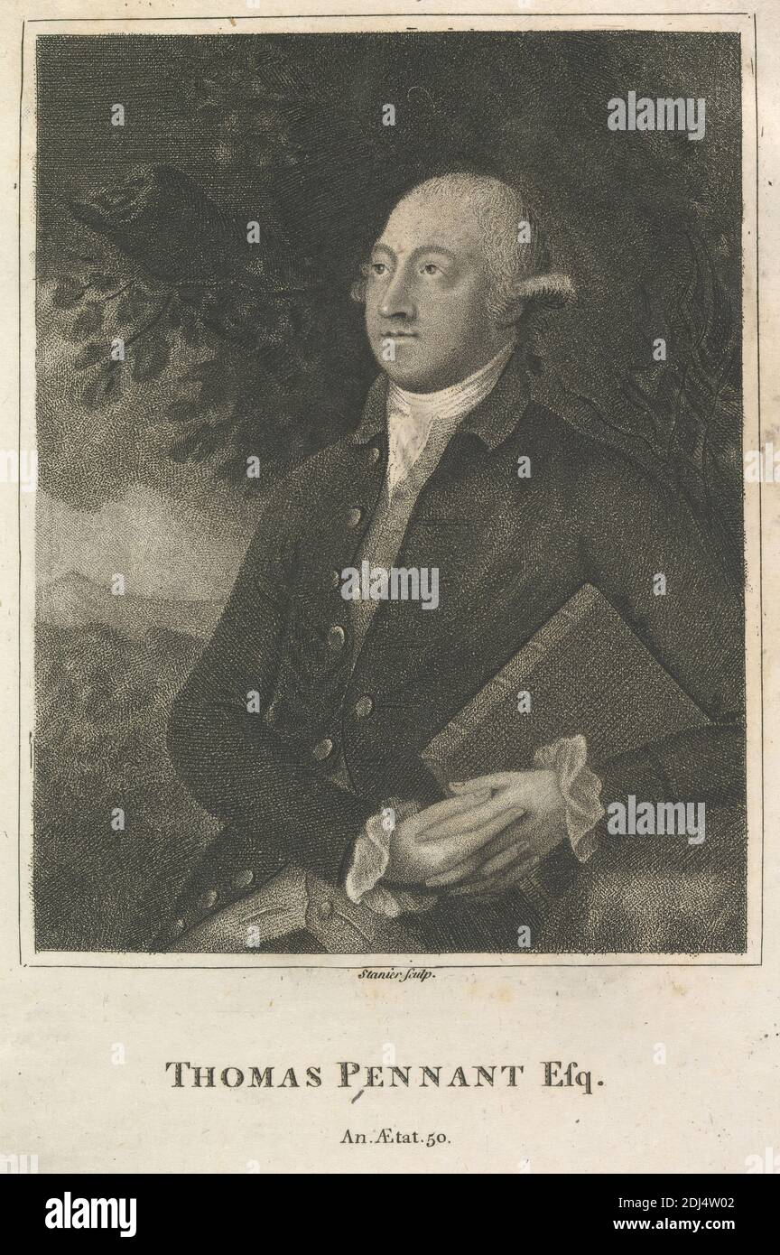 Collection of Prints by Notable Dilettanti, Print made by R. Stanier, 18th century, Annotated by James Chelsum, 1738–1801, British, ca. 1780, Etching Stock Photo