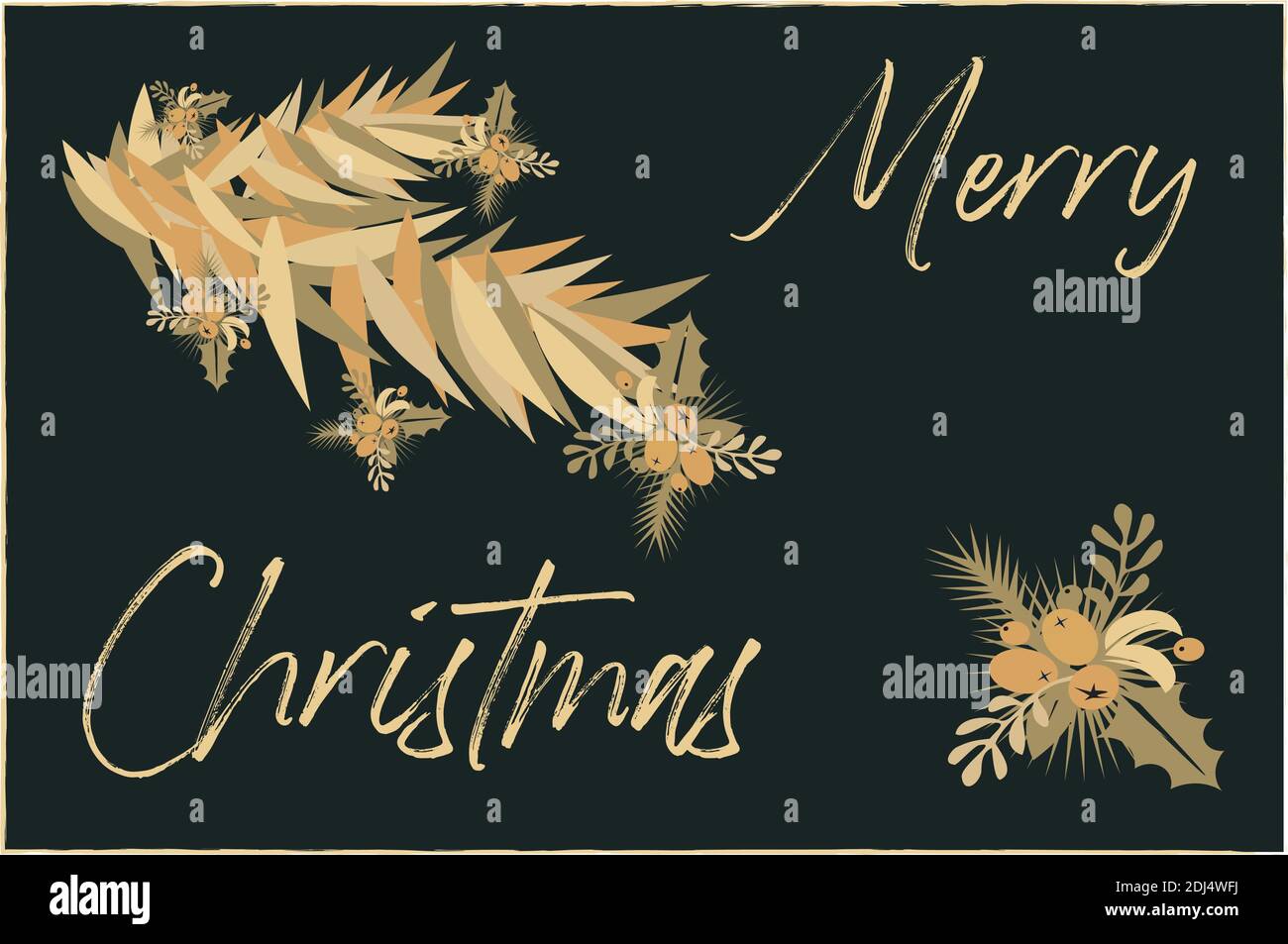 Golden christmas card Stock Vector Images Alamy