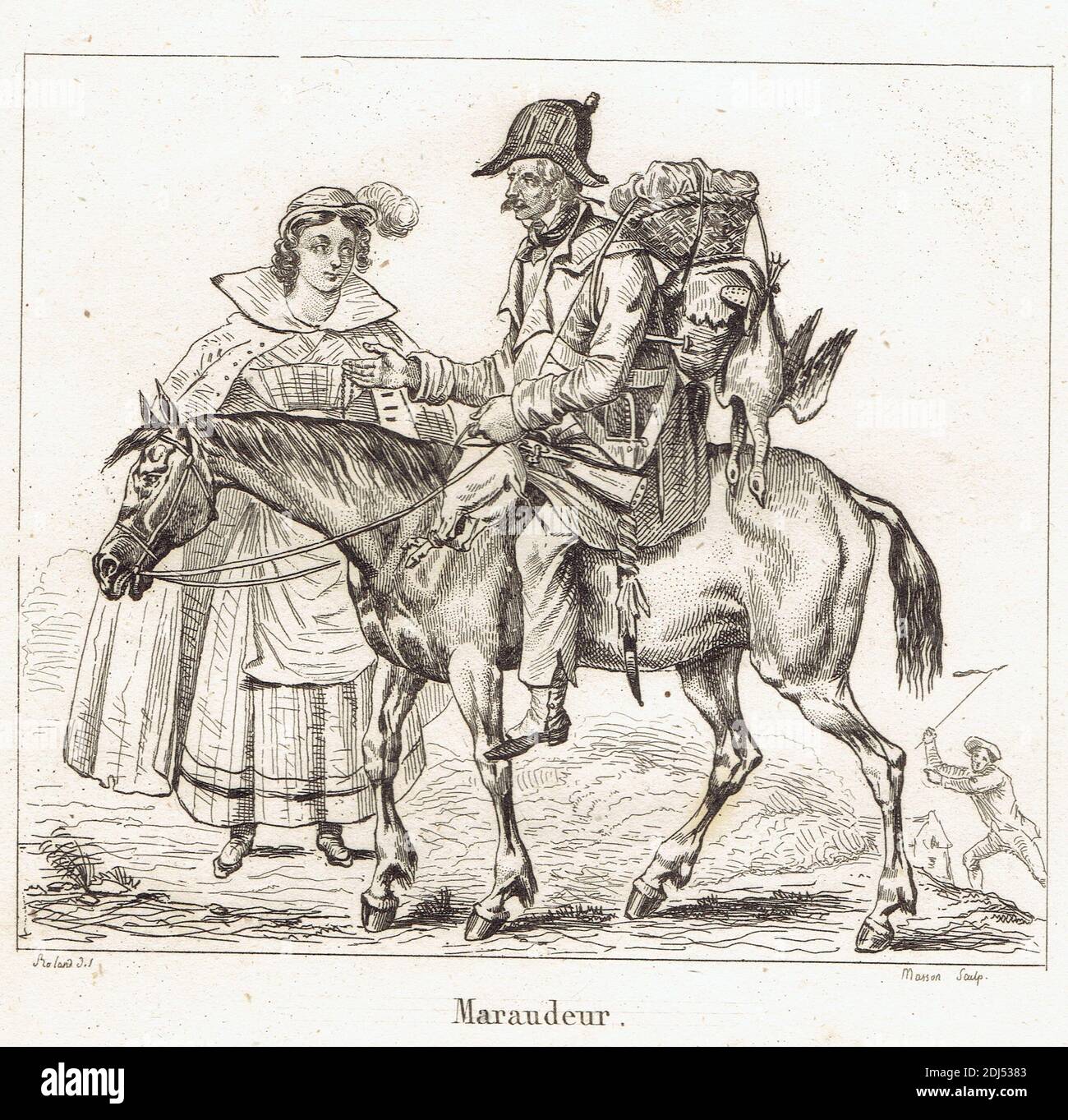 maraudeur avec une cantini?�re durant la R?�volution vers 1793 Stock Photo - Alamy