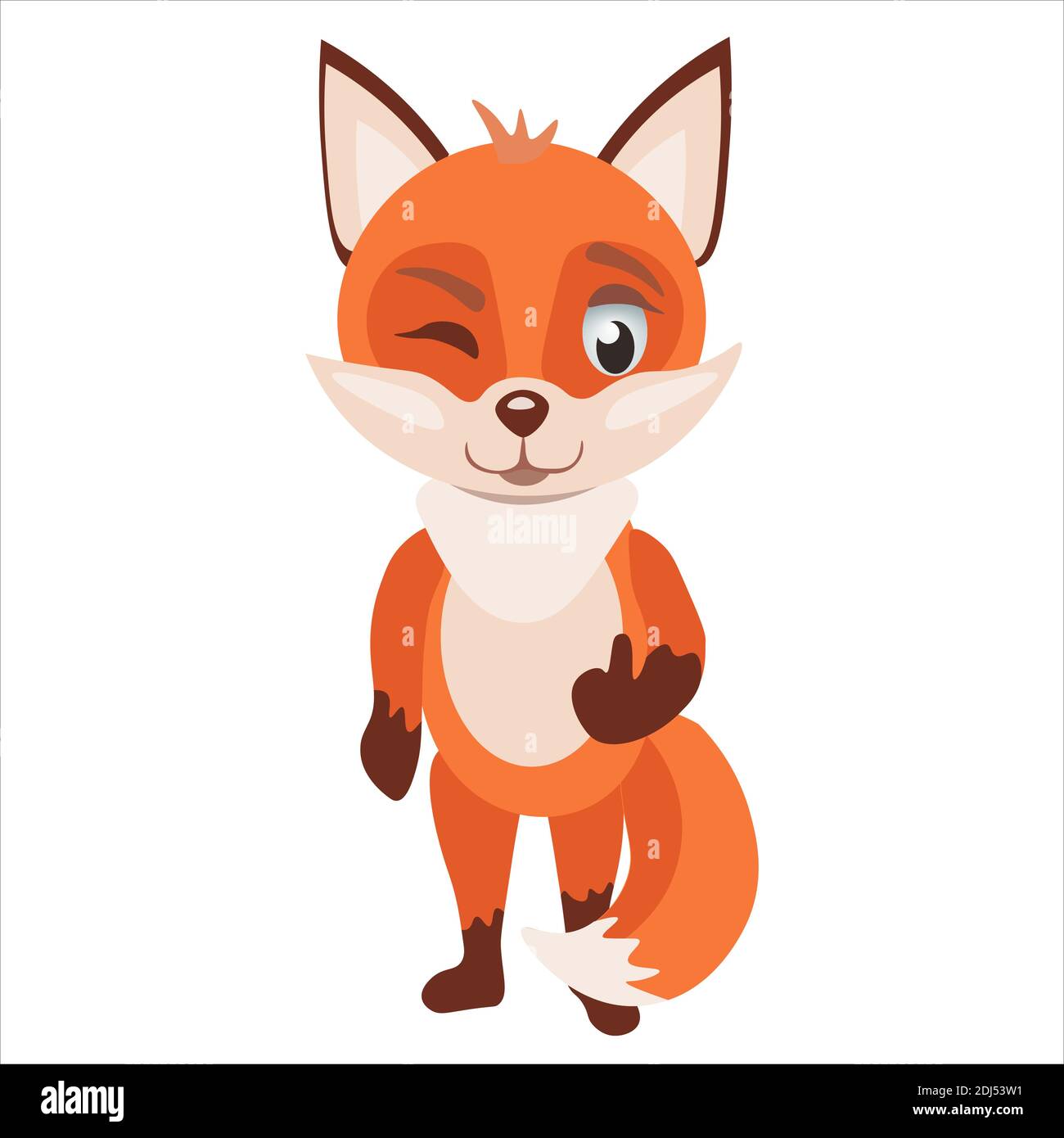 Little red fox smiling and winking Stock Vector Image & Art - Alamy