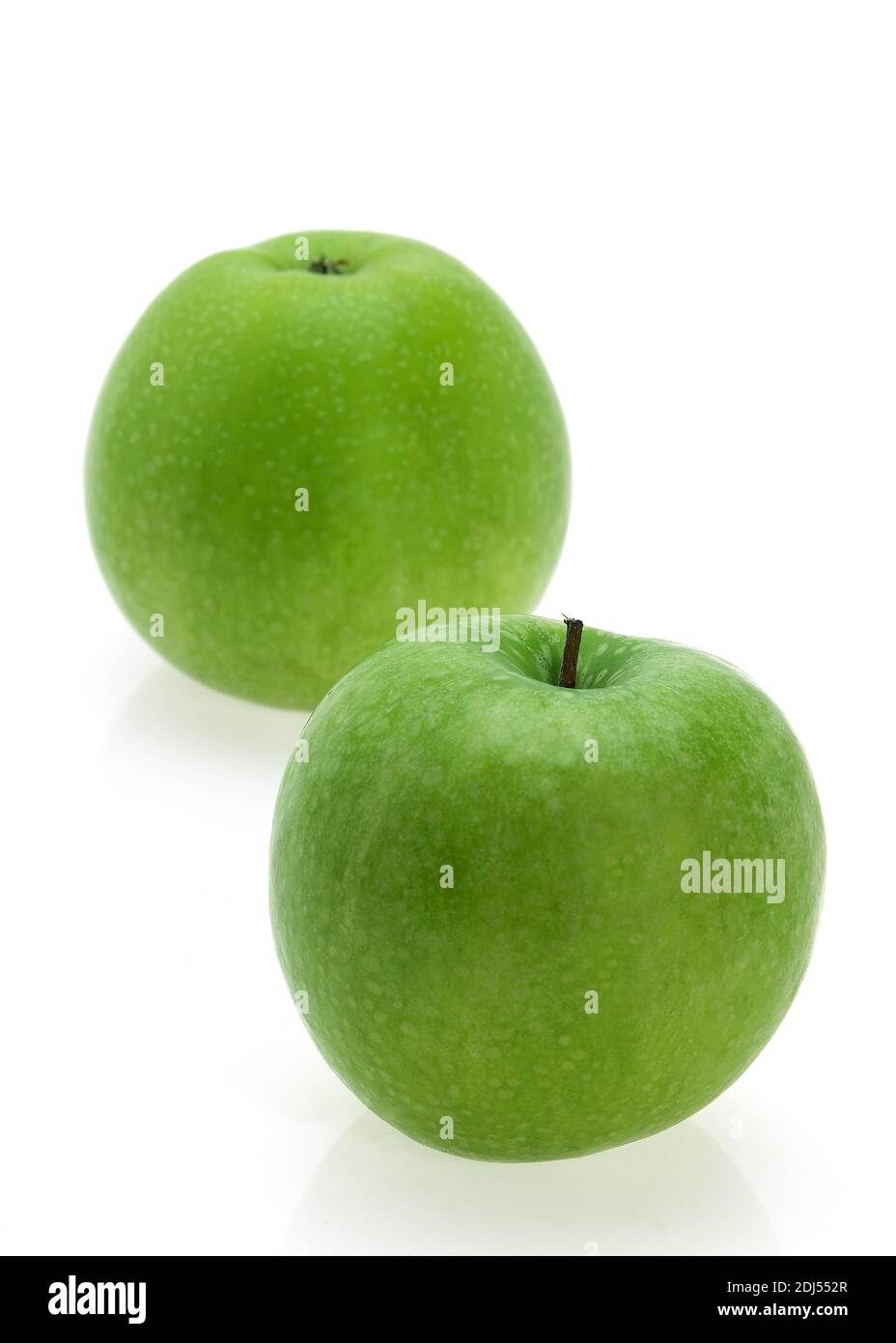 Granny Smith Apples, malus domestica, Fruits against White Background