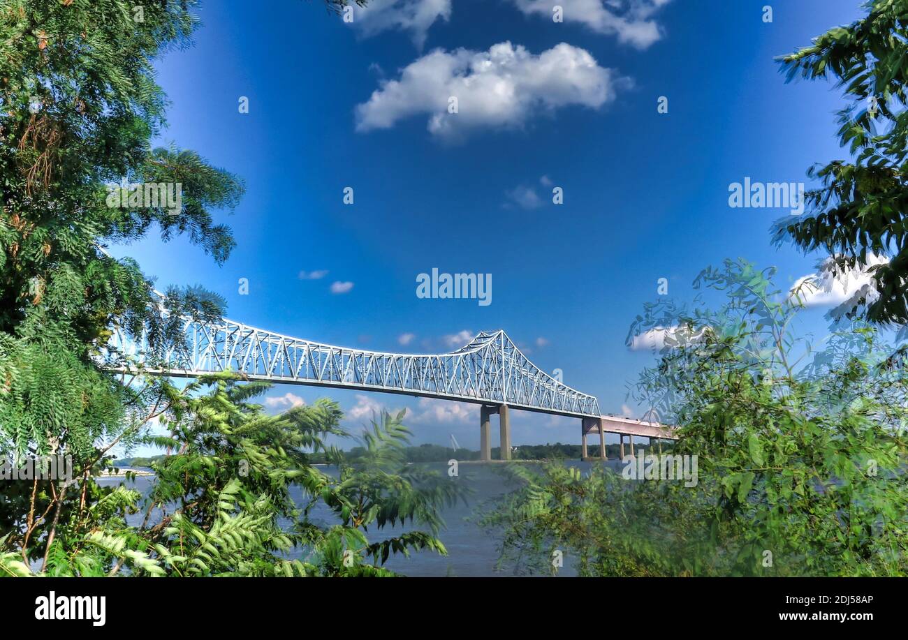 Commodore Barry bridge from Chester Stock Photo Alamy