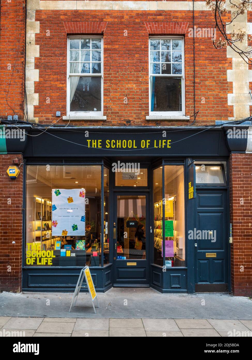 The School of Life Bloomsbury London - Independent Bookshop, part of a global organisation dedicated to developing emotional intelligence Stock Photo
