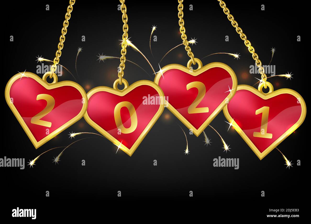 New year concept 2021 on Stock Vector Images Alamy