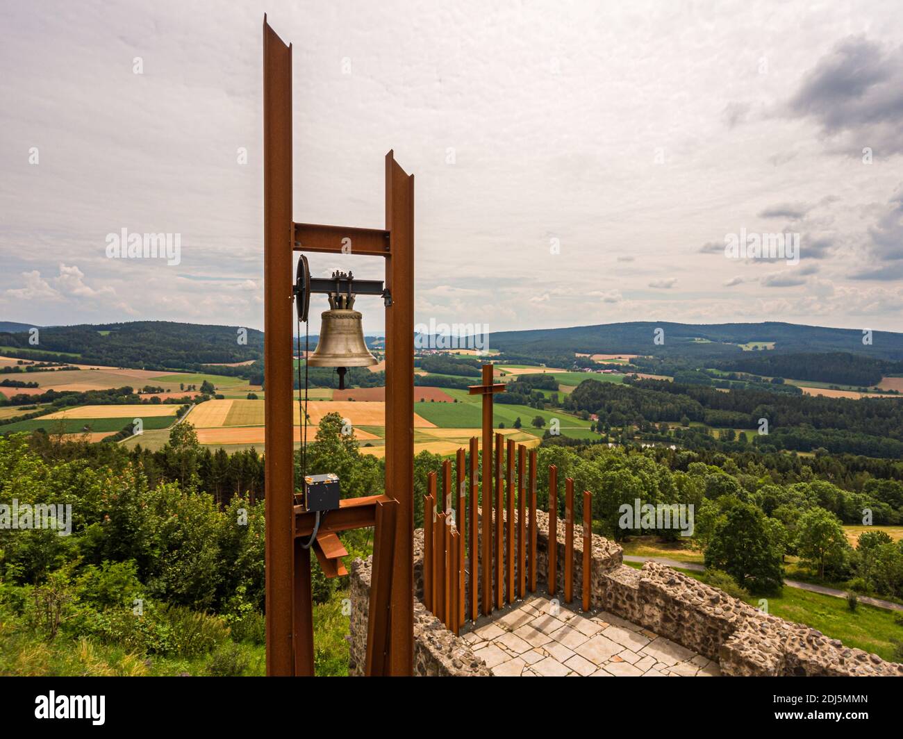Reconstructed bell-tower on the chapel of Waldeck-Castle in Kemnath-Waldeck, Germany Stock Photo