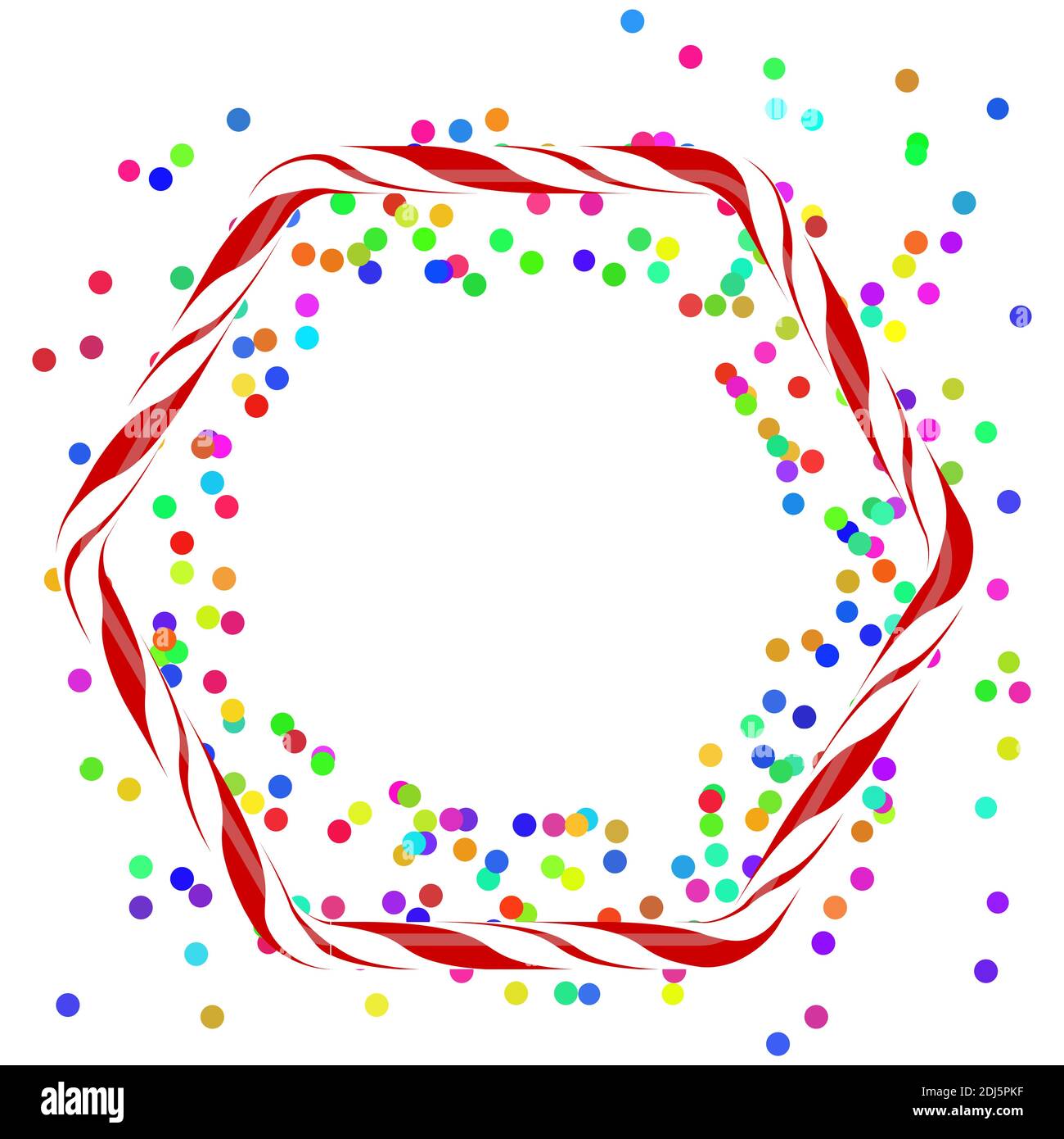 Colorful Confetti Icon Isolated on White Background Stock Vector