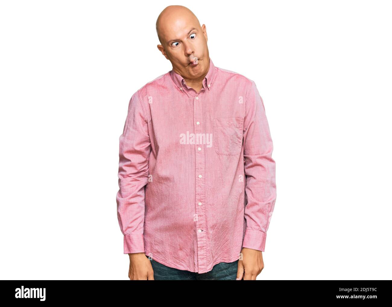 Bald man making funny face hi-res stock photography and images - Alamy