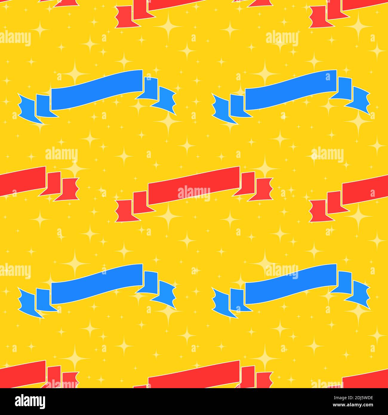 Yellow Ribbons Pattern Wallpaper Colorful seamless pattern of ribbon banners on a yellow background ...