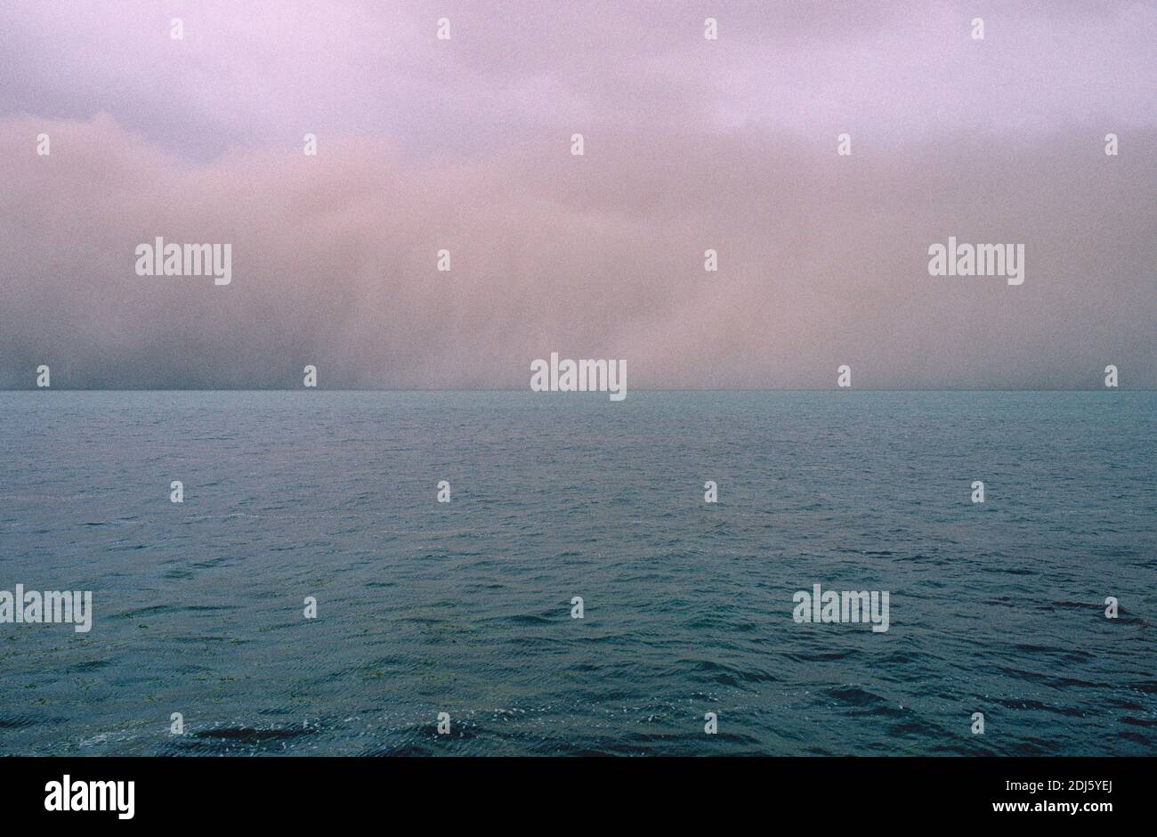 dust storm  Keenjhar Lake, Pakistan  ,Sindh ,Pakistan Stock Photo