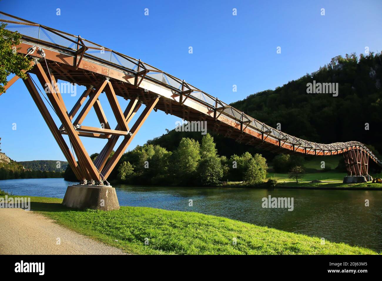 Essinge Bridge Essing Wooden Bridge High Resolution Stock Photography and Images - Alamy