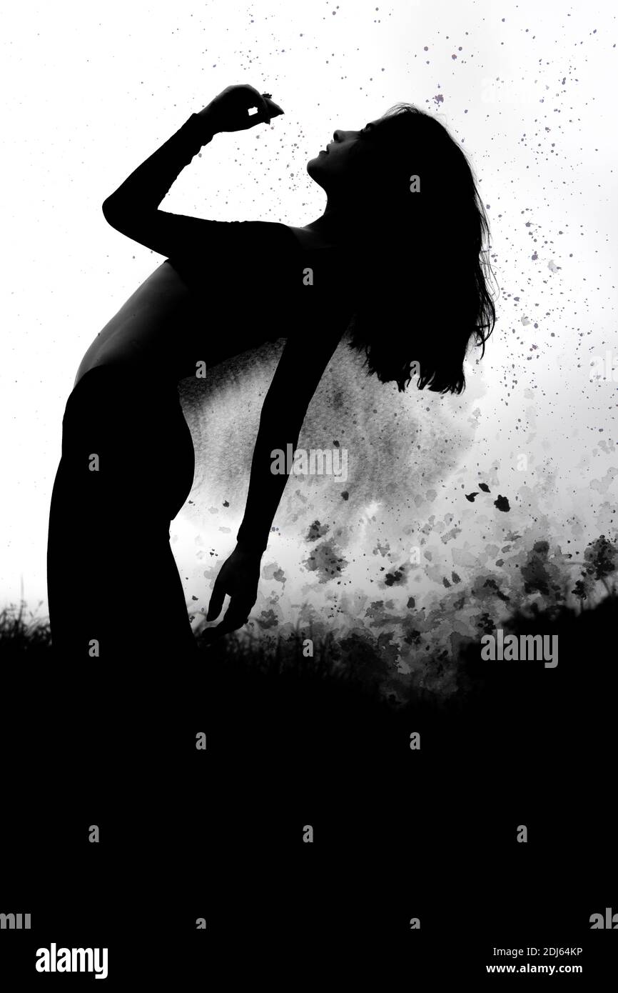 Black and white artistic portrait Stock Photo Alamy