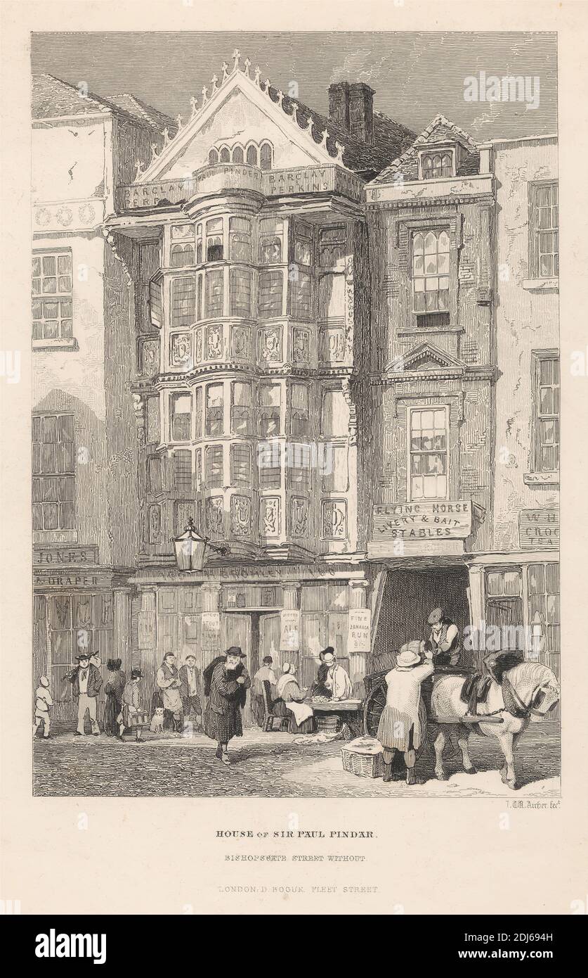 House of Sir Paul Pindar, Street Without, Print made by