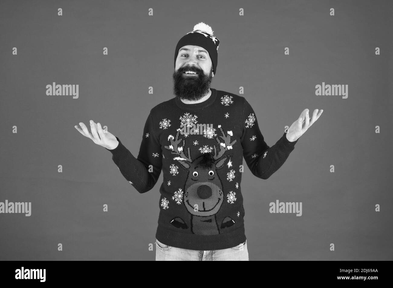 Wonder No More Happy New Year Smiling Hipster Red Background Lets Go Shopping Time For Choosing A Gift Should I Wear Warm Clothes Bearded Man In Knitted Accessory Its Christmas Time Stock Wonder No More Happy New Year Smiling Hipster Red Background Lets Go Shopping Time For Choosing A Gift Should I Wear Warm Clothes Bearded Man In Knitted Accessory Its Christmas Time Stock