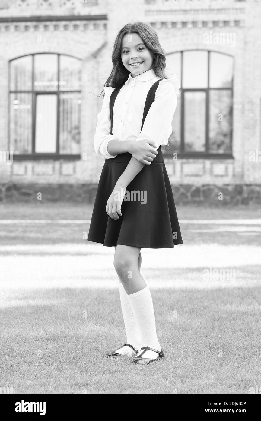 Vintage schoolgirl uniform Black and White Stock Photos & Images Alamy