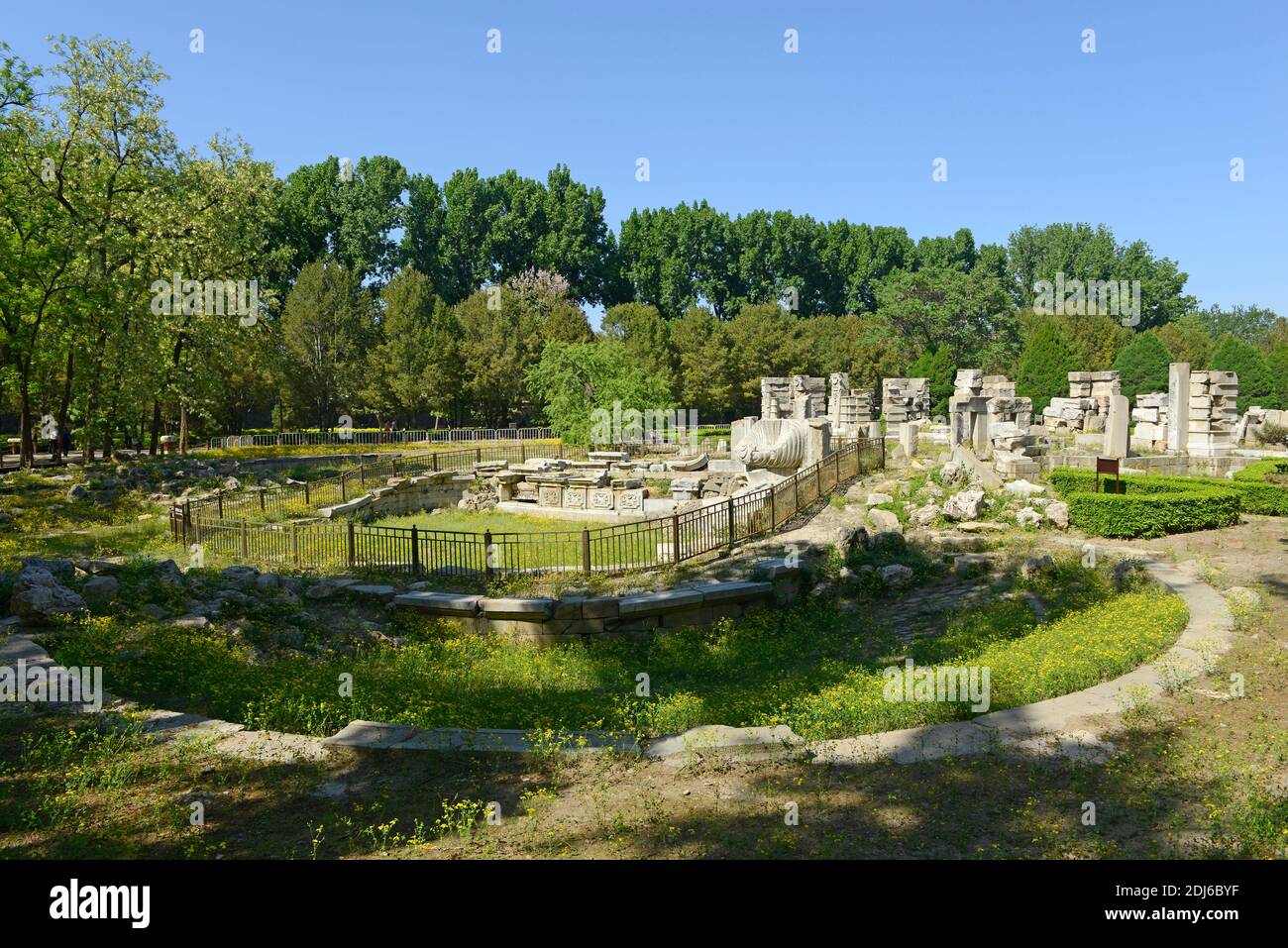 Ruins of the old Summer Palace or Yuanmingyuan in the northwestern suburbs of Beijing, China Stock Photo