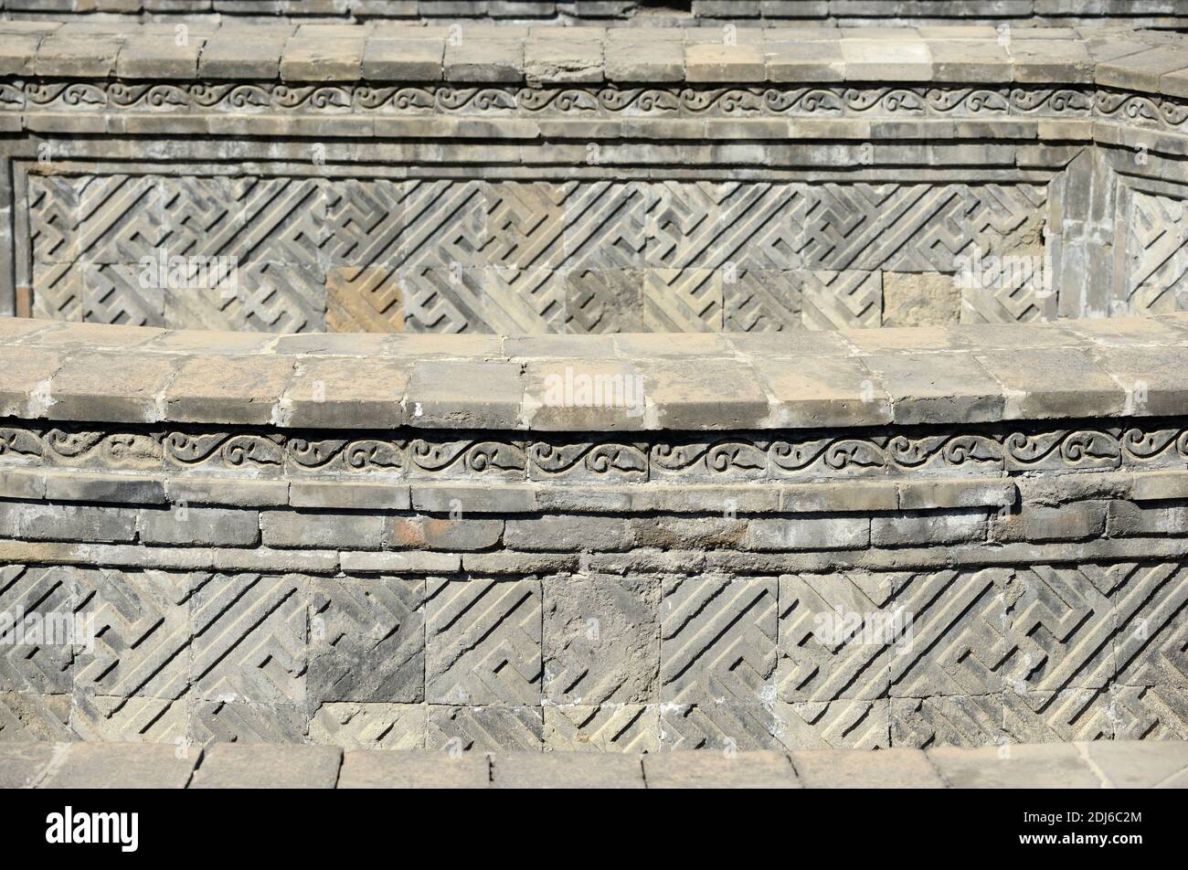 View of the maze in the ruins of the old Summer Palace or Yuanmingyuan ...