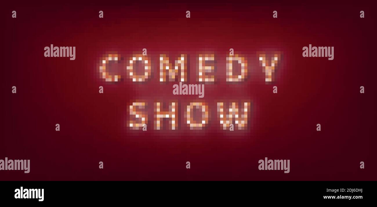 Comedy Show. 3d marquee light bulb text for Comedy Show Stock Vector