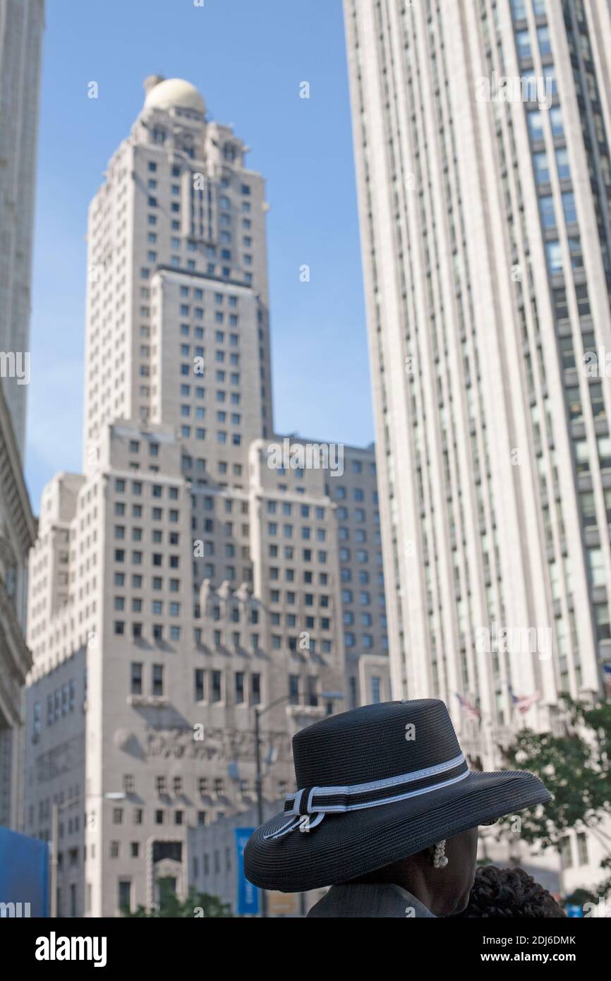 intercontinental chicago magnificent mile, chicago, il, usa: Stock Photo