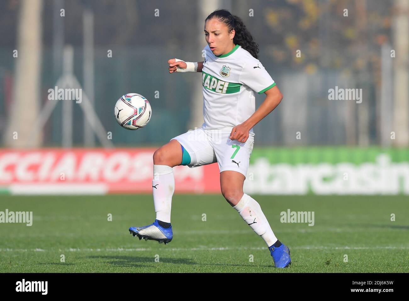 Milano, Italia. 13th Dec, 2020. Haley Bugeja (#7 US Sassuolo) in action during the Serie A women's match between AC Milan Women and US Sassuolo Cristiano Mazzi/SPP Credit: SPP Sport Press Photo. /Alamy Live News Stock Photo