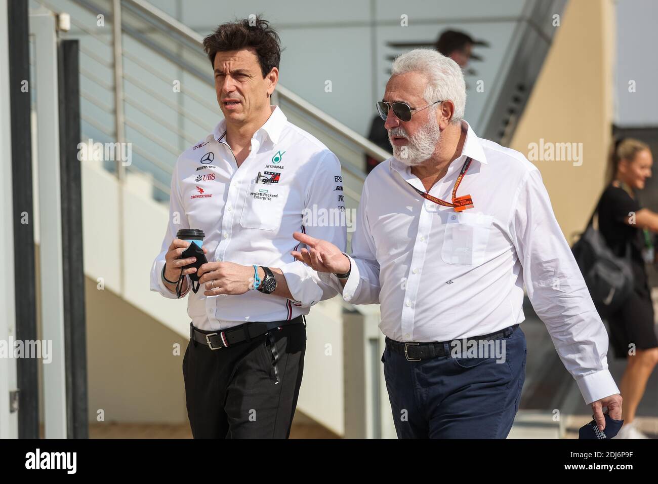Abu Dhabi Uae 12th December 2020 Wolff Toto Aut Team Principal Amp Ceo Mercedes Amg F1 Gp Stroll Lawrence Can Racing Point F1 Owner Portrait During The Formula 1 Etihad Airways Abu