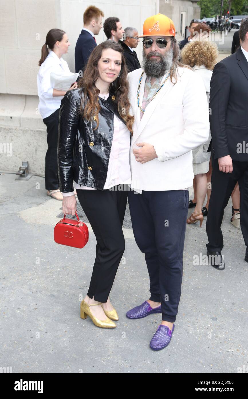 Sebastien Tellier (R) and Amandine de La Ferronniere arriving at the Chanel Haute Couture Fall/Winter 2016-2017 show as part of Paris Fashion Week on July 5, 2016 in Paris, France. Photo by Jerome Domine/ABACAPRESS.COM Stock Photo