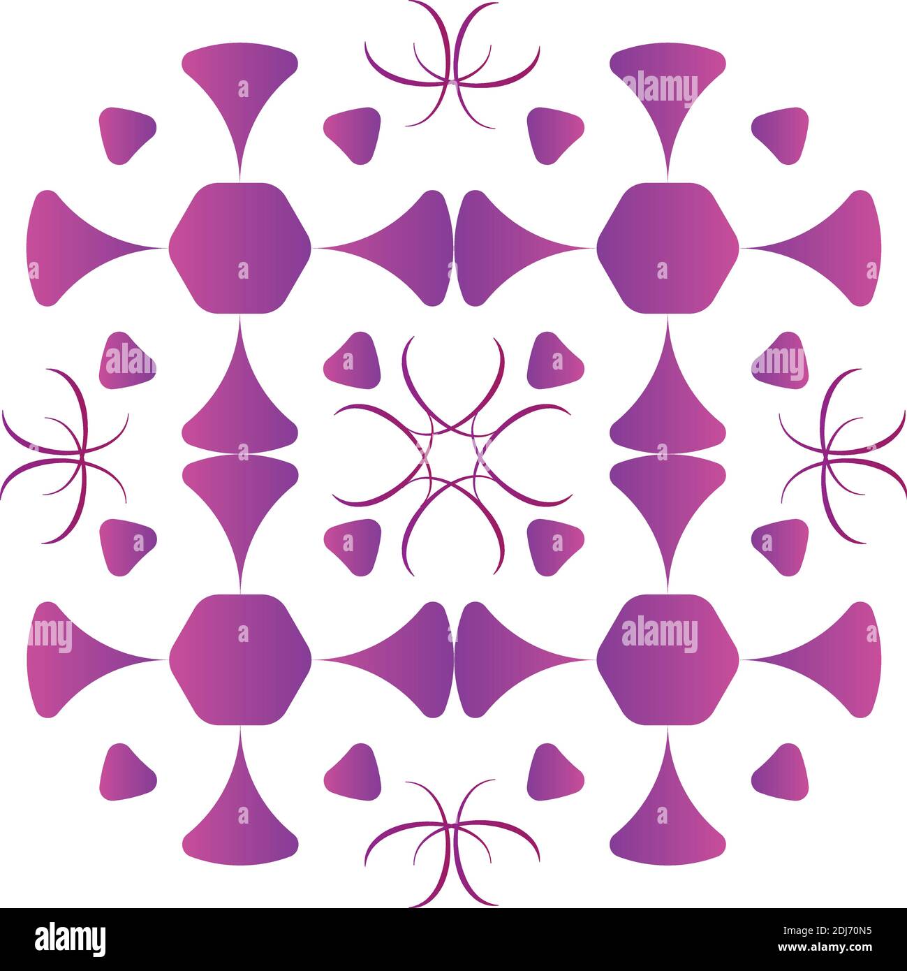 a pattern created with arcs and regular hexagons Stock Vector