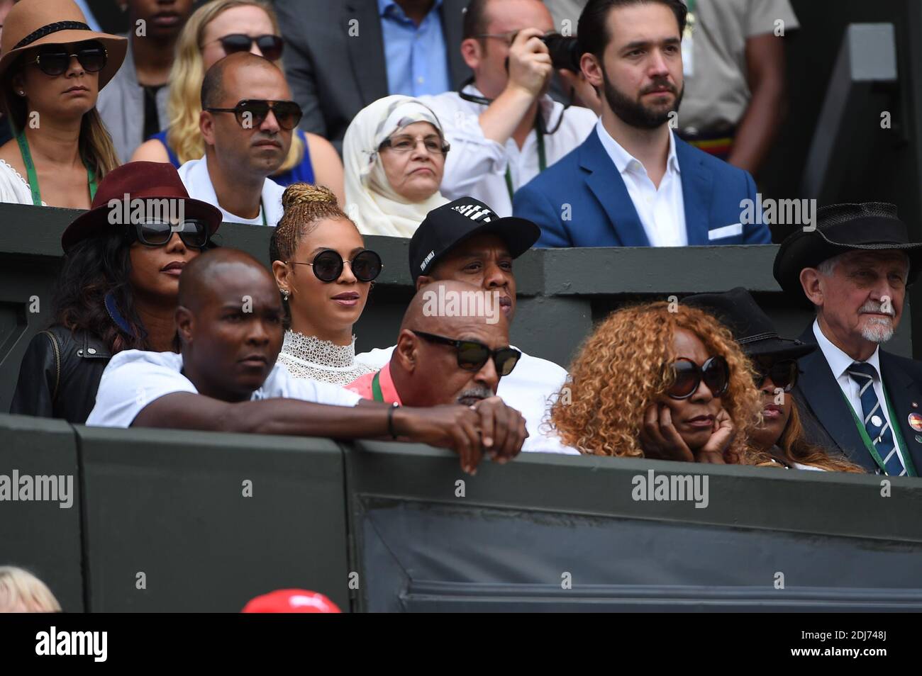 Singer Beyonce and rapper Jay Z in the royal box at the women's final ...