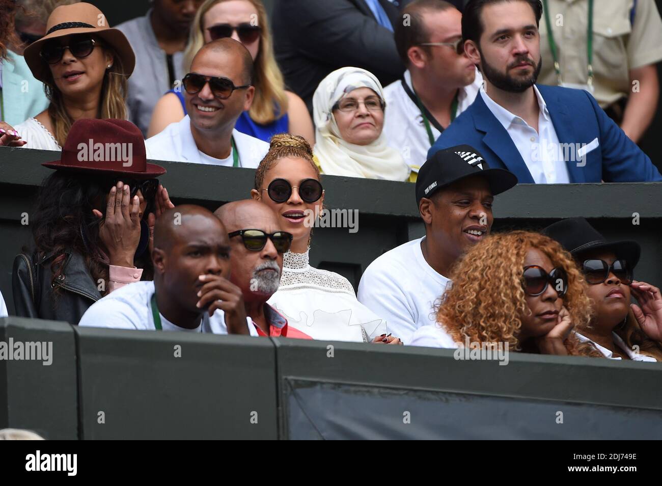 Singer Beyonce and rapper Jay Z in the royal box at the women's final ...