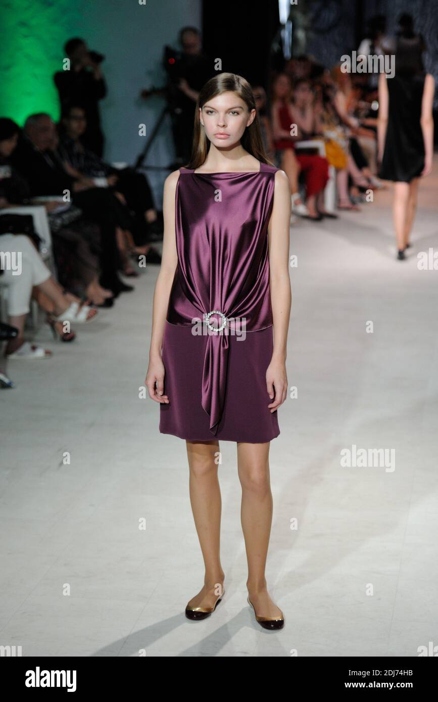 A model walks the runway during the Pierre Cardin 2016 Fashion show on July  09, 2016 in Lacoste, France. Photo by Alban Wyters/ABACAPRESS.COM Stock  Photo - Alamy