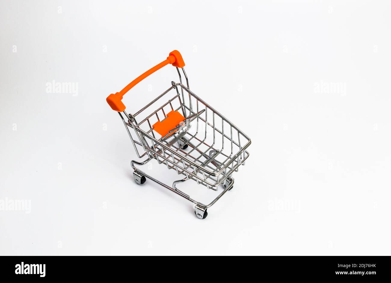 Shopping cart or trolley isolated Stock Photo