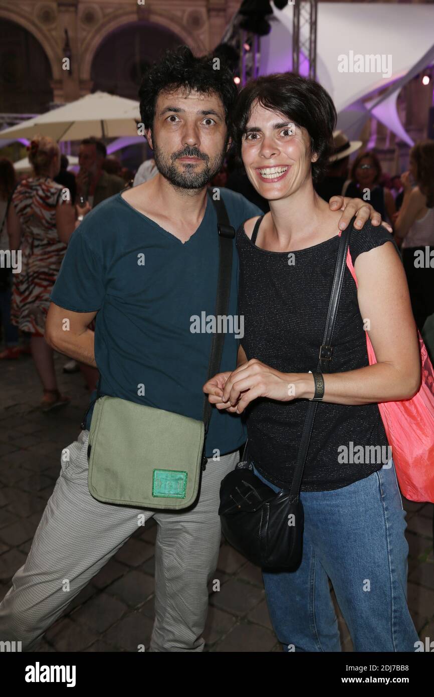 Exclusive Albin de la Simone and his wife attending FNAC Live Festival 2016, at Paris City