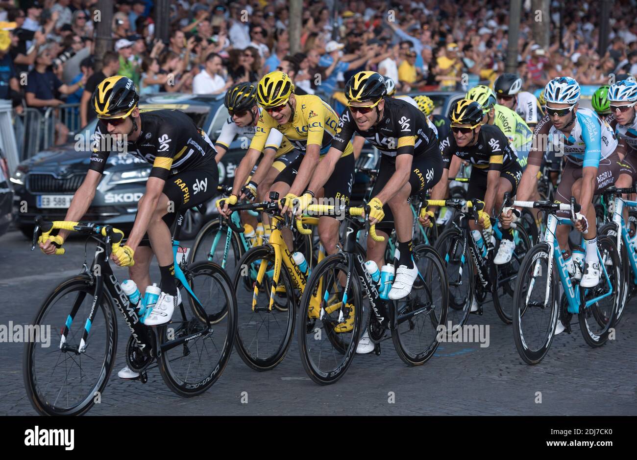 Chris Froome Of Great Britain And Team Sky Celebrates Winning The 16 Le Tour De France Following Stage Twenty One Of The 16 Le Tour De France From Chantilly To Paris Champs Elysees