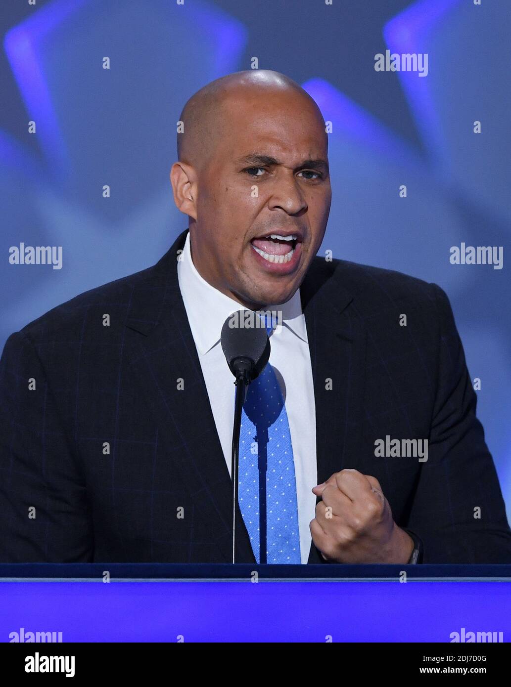 Senator from New-Jersey Cory Booker speaks during the first day of the Democratic National Convention on July 25, 2016 at the Wells Fargo Center, in Philadelphia, PA, USA. Photo by Olivier Douliery/ABACAPRESS.COM Stock Photo