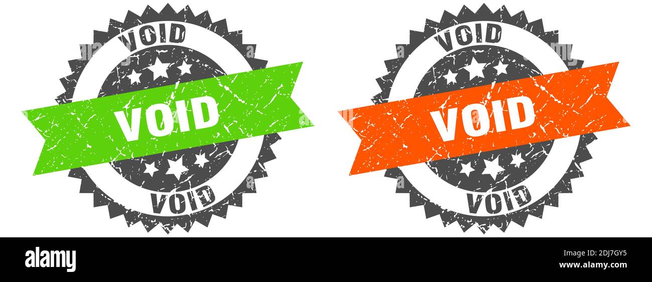 void grunge stamp set. void band sign Stock Vector