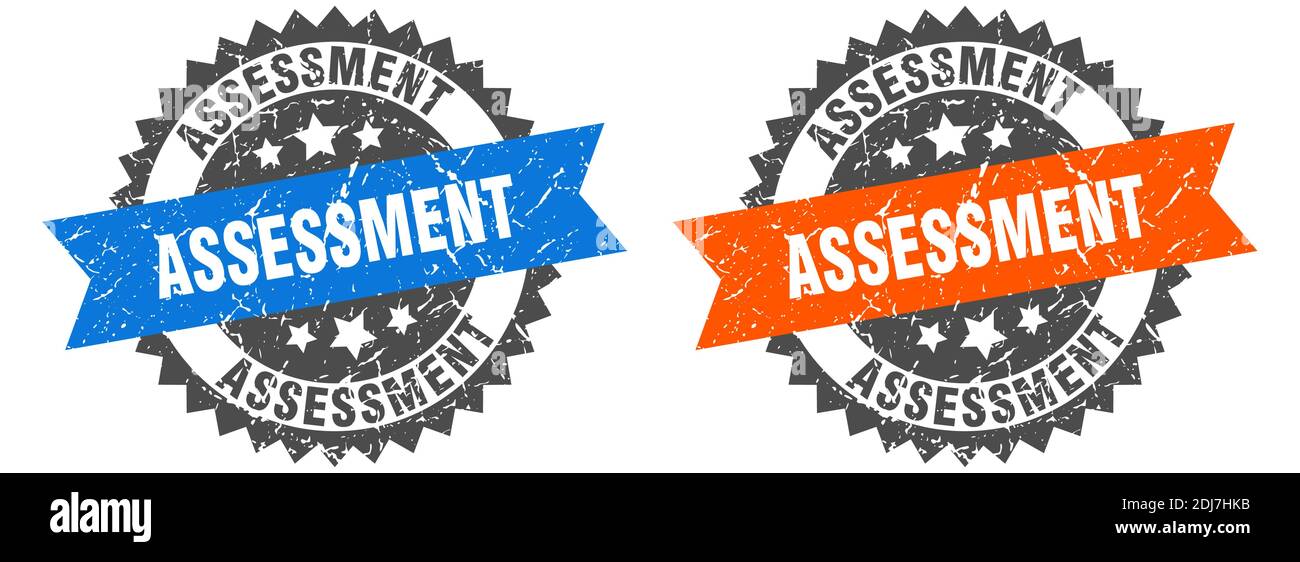 assessment grunge stamp set. assessment band sign Stock Vector Image ...