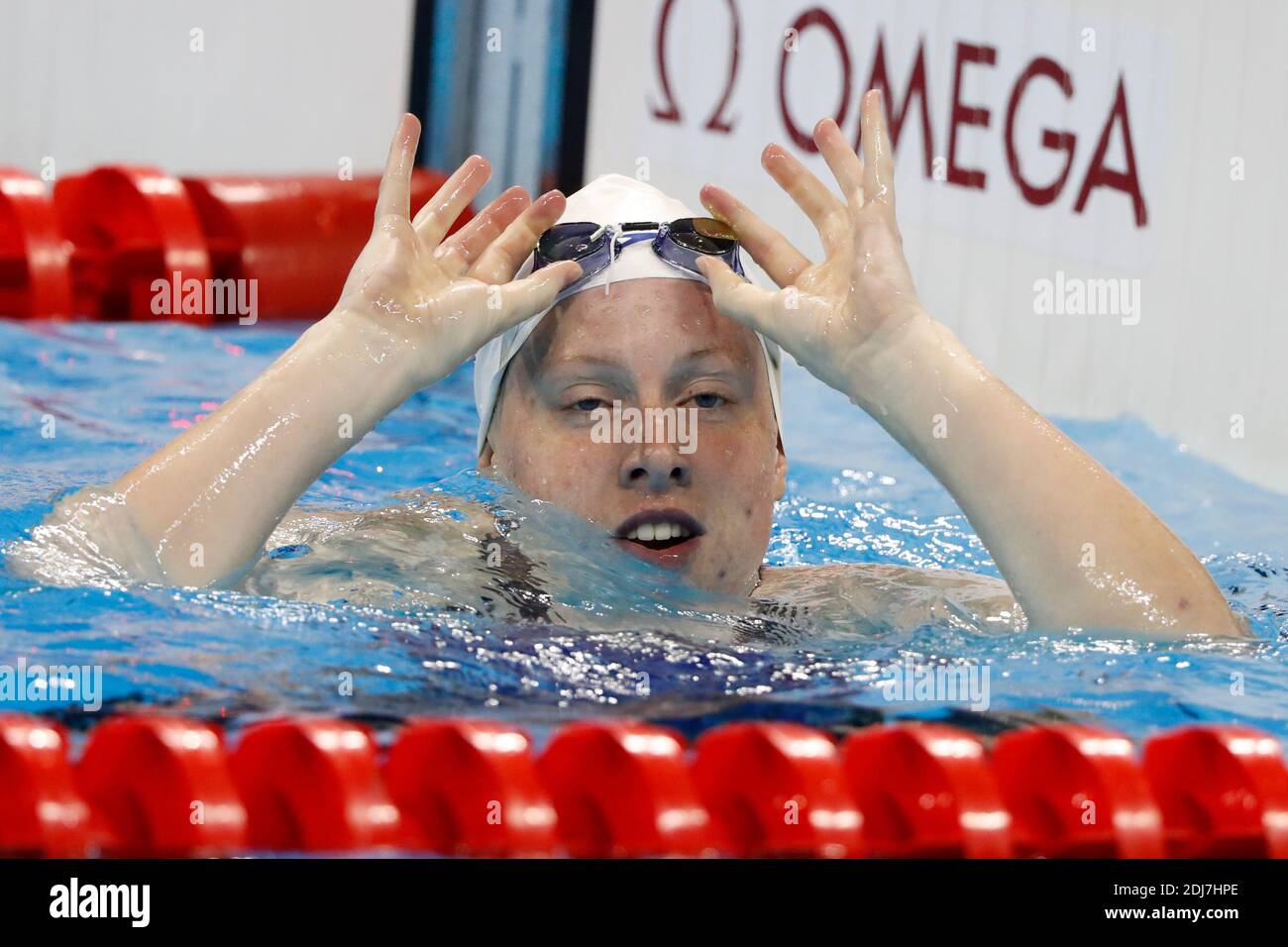 USA's Lilly King during the qualifications of the 100 m breaststroke