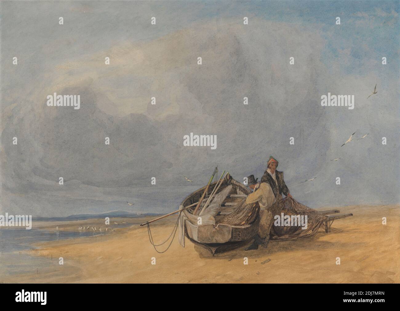 Yarmouth Sands Norfolk John Sell Cotman 17 1842 British 10 To 10 Watercolor Gouache Graphite And Scraping Out On Medium Smooth Cream Wove Paper Sheet 11 3 4 X 16 1 2 Inches 29 8 X