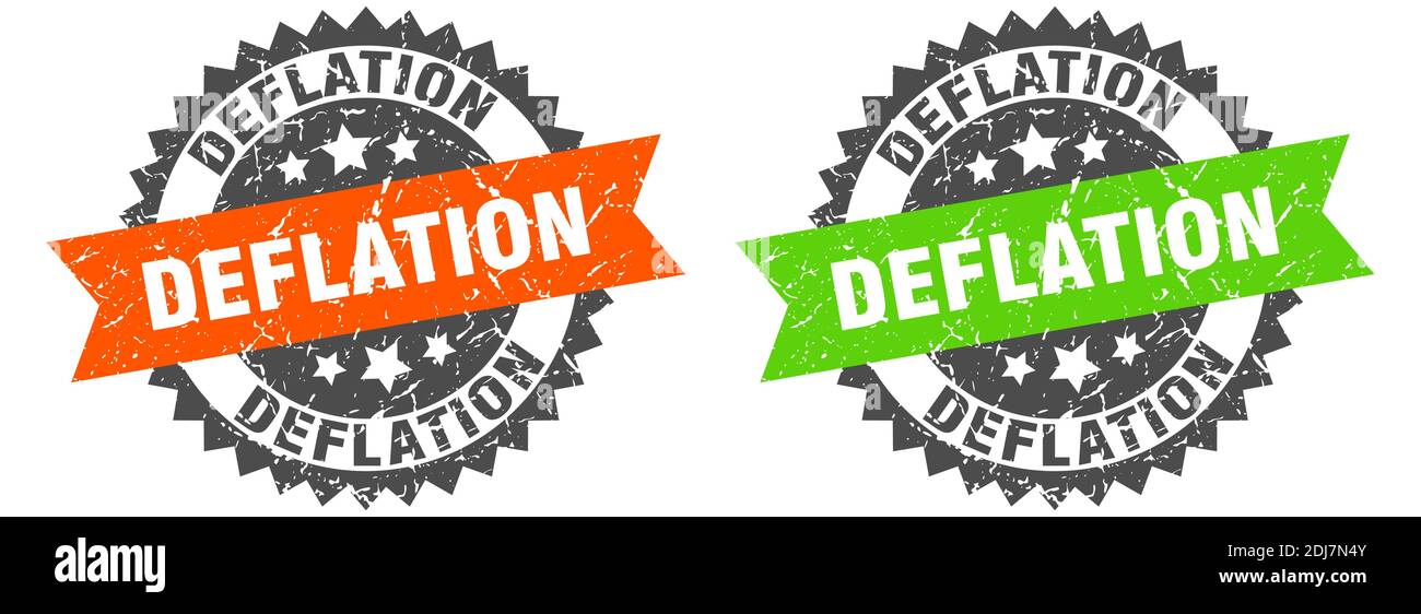 deflation grunge stamp set. deflation band sign Stock Vector Image ...
