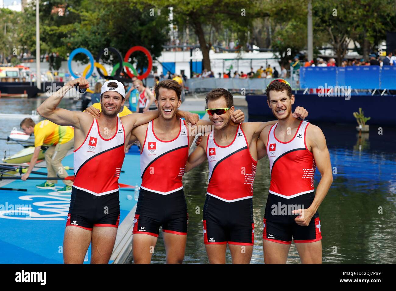 won in the rowing XXXX event in Lagoa Rowing Stadium, Rio, Brasil on August  11th, 2016. Photo by Henri Szwarc/ABACAPRESS.COM Stock Photo - Alamy