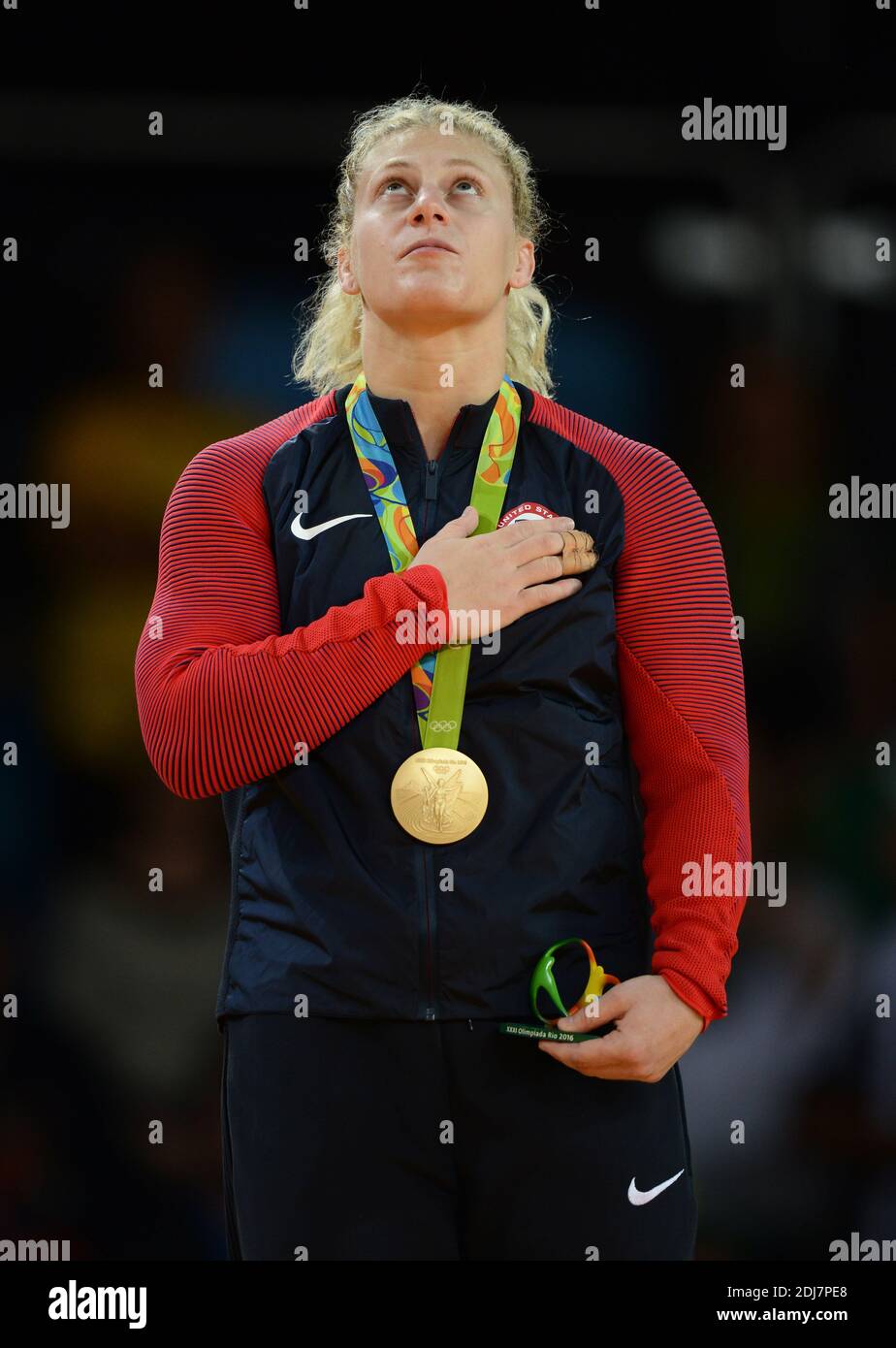 Gold medal Kayla Harrison at the Judo women's -78kgs held at Carioca ...