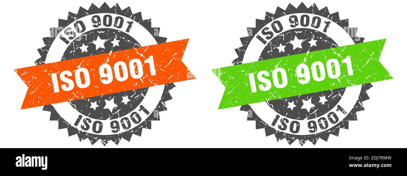 iso 9001 grunge stamp set. iso 9001 band sign Stock Vector Image & Art ...