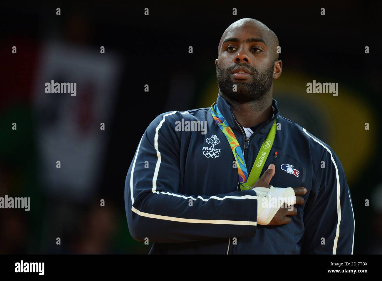 Tedyy Riner Teddy Riner defeats Hisayoshi Harasawa in the final of the Judo +100kg ...