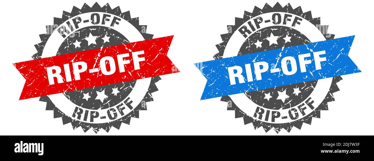 rip-off grunge stamp set. rip-off band sign Stock Vector Image & Art ...