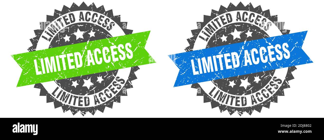 Limited access white sticker Stock Vector Images - Alamy
