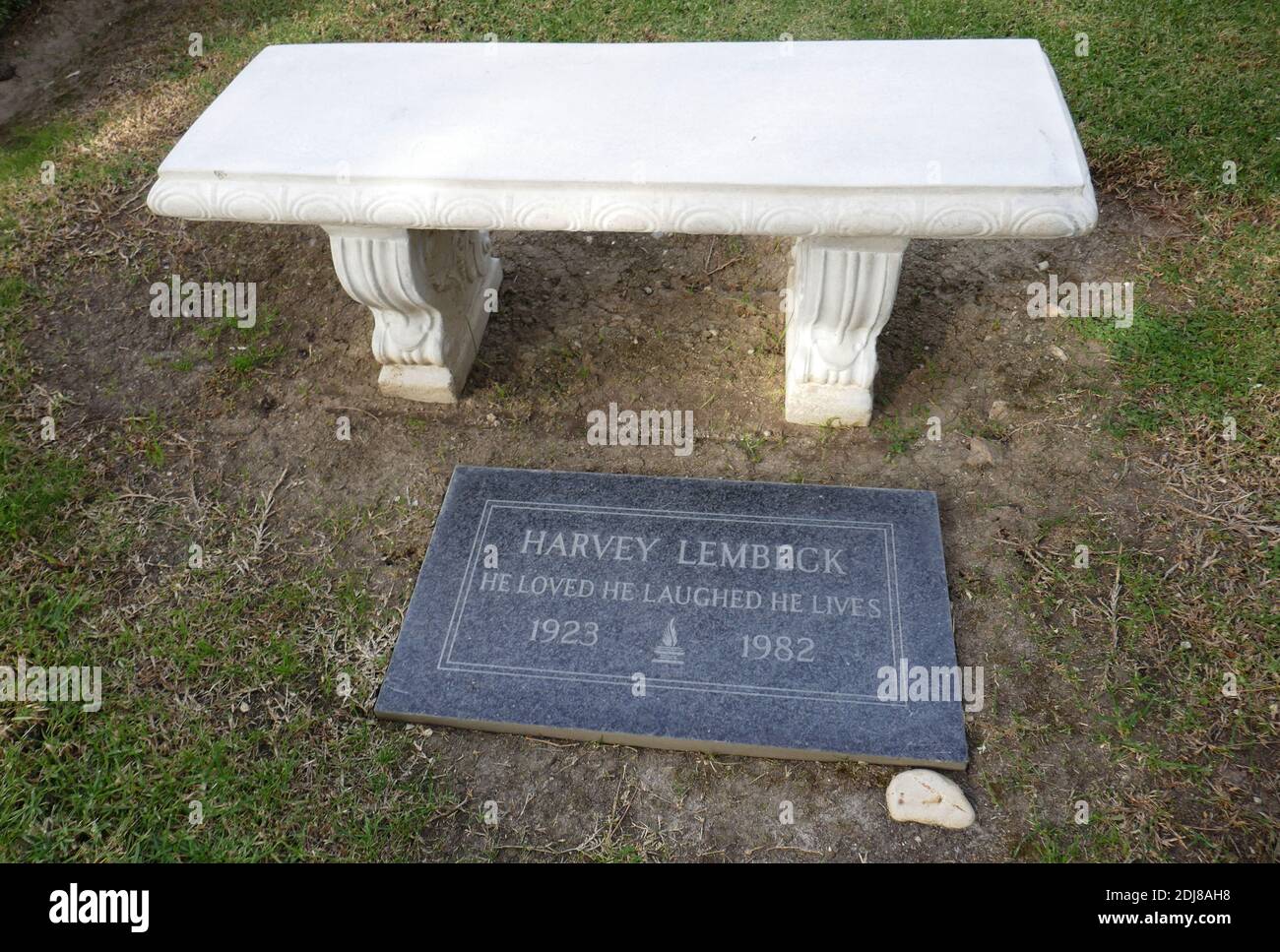 Mission Hills, California, USA 6th December 2020 A general view of atmosphere of actor Harvey Lembeck's grave in Mount Jerusalem section at Eden Memorial Park Cemetery on December 6, 2020 in Mission Hills, California, USA. Photo by Barry King/Alamy Stock Photo Stock Photo