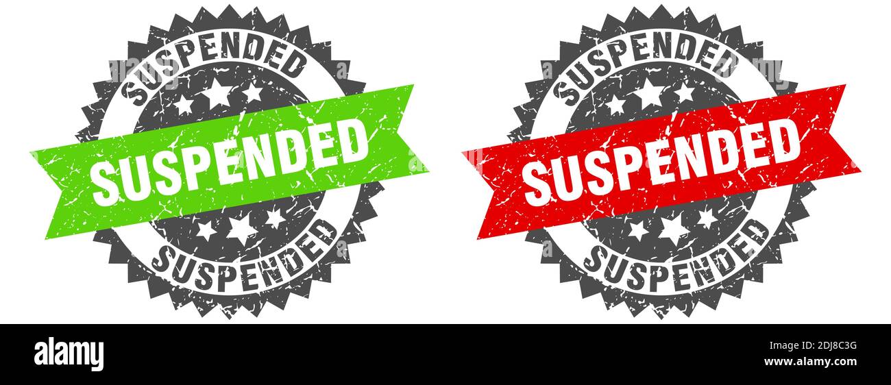 suspended grunge stamp set. suspended band sign Stock Vector Image & Art Alamy