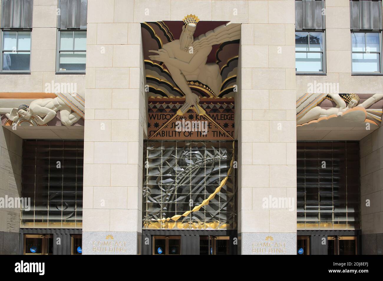 Art Deco Art, Wisdom, Sound, Light, Entrance 30 Rockefeller Plaza