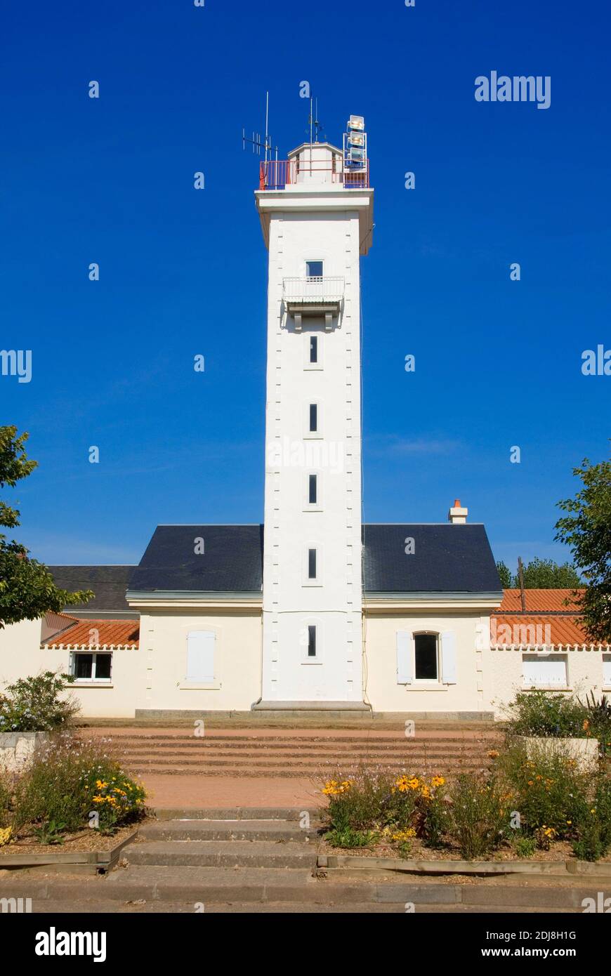 Frankreich, Poitou-Vendée, Poitou-Vendee, Charente-Maritime, Les Sables-d'Olonne, Leuchtturm, Phare de la Potence Stock Photo