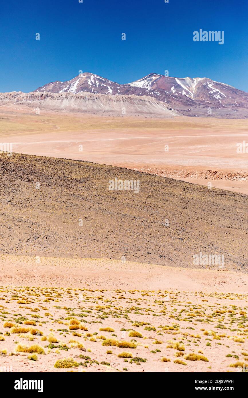 Stratovolcanoes in the Andean Central Volcanic Zone, Antofagasta Region, Chile. Stock Photo